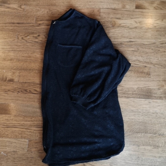 Le cove swimsuit cover black lace zip up 3x plus - Picture 2 of 7